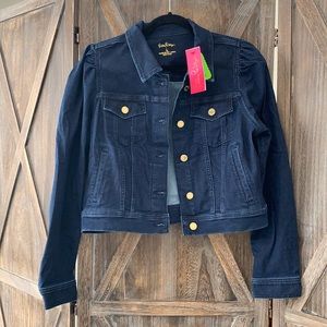 NWT Lilly Pulitzer Laylani Denim Jacket Size Large